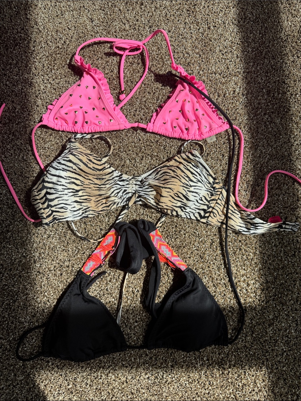 Lot of 3 victoria’s Secret bikini tops